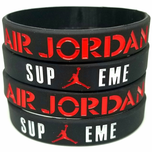Jordan Accessories Air Jordan Silicone Wristband Bracelet 4 Pieces